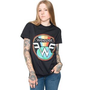 Weezer Unisex Adult Symbol Cotton Logo T-Shirt / Black